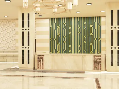 arabic hotel lobby 3D model