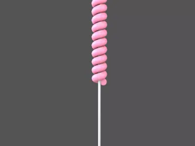 Twist Lollipop v1 003 Low-poly 3D model