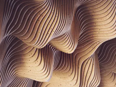 Parametric wood Hall ceiling n2  3D model