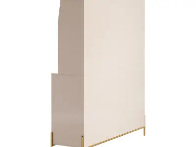 Cabinet with high shelves for the kitchen 3D model