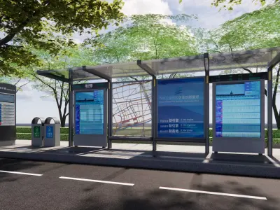 Bus Stop Collections -B3 3D model