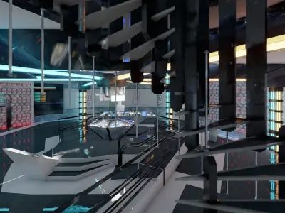 Sci-Fi Interior 3D model buy