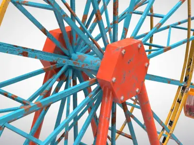Ferris Wheel Low-poly 3D model