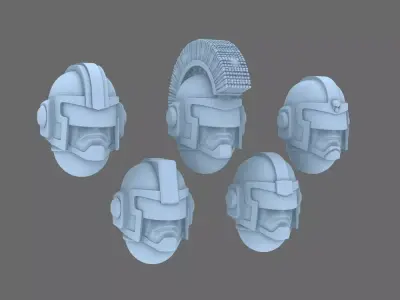 Space Knights V1 Exterminator Judicator Helmet 3D print model