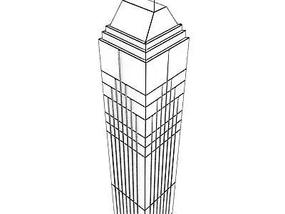 Tall office Building 115 Low-poly 3D model