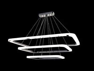 chandelier modern led light fixture hanging 3D model