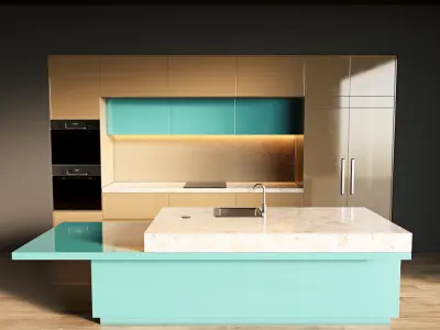 1-Kitchen1 glossy 1 3D model