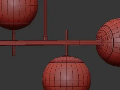 HARMONY GLOBES ISLAND CHANDELIER 3D model