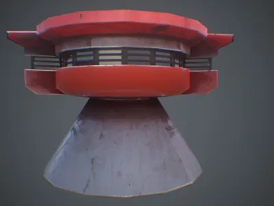Sci-Fi Building 02 Low-poly 3D model