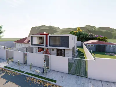 Two beautiful minimalist homes  3D model