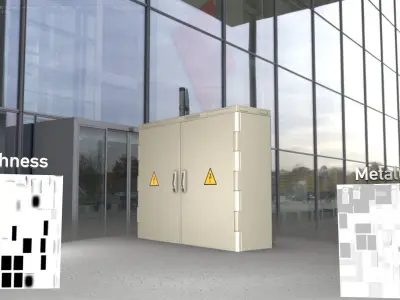 Electrical Distribution Cabinet 1  Low-poly 3D model