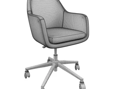 Office chair NORA CREAM 3D model
