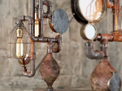 Steam lamp 483 3D model