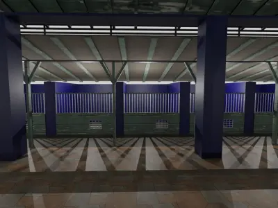 Horse Stable Low-poly 3D model