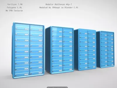 Modular Mailboxes Wip-2  3D model