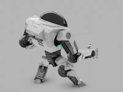 android rigged character 3D model