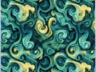 Stylized Water Seamless Texture Texture