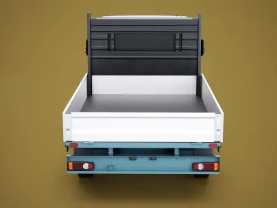  Renault Master Tipper Flatbed V2 Truck PBR Textured 3D Model 