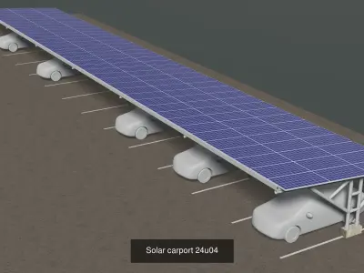 Parking and Carport 3D Model Pack