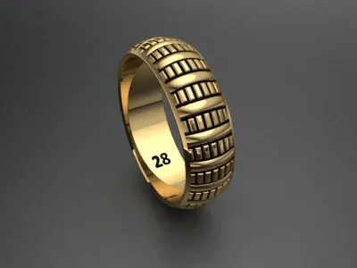 Unisex Ring 3D print model