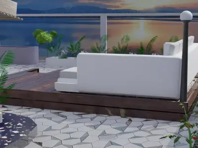 Backyard design 3D modeling 3D model