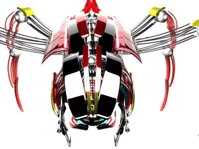 spiderbot sci-fi spider 3D model