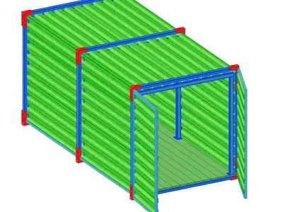 Cargo container 3D model