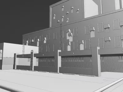 PARKING LOT 3D MODEL LOW POLY Low-poly 3D model
