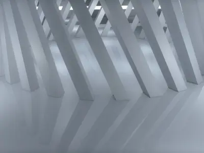 Sci Fi WareHouse Low-poly 3D model shop