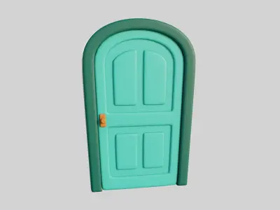 Cartoon Doors Collection 2 Low-poly 3D model