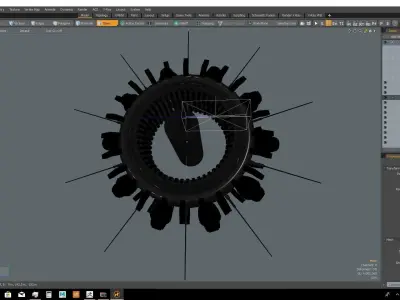 sci-fi wheel extended 3D model