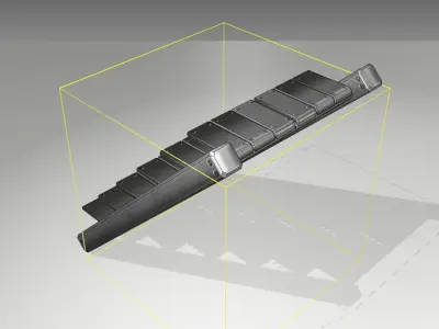 Futuristic Stairs - 15 - Basic Textures Low-poly 3D model