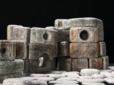 Dolmen stone cone 3D model