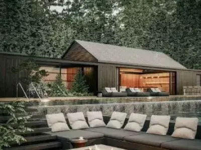  Exterior Pool House Model 3D model
