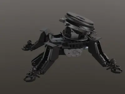 Robot mech station space scifi  3D model