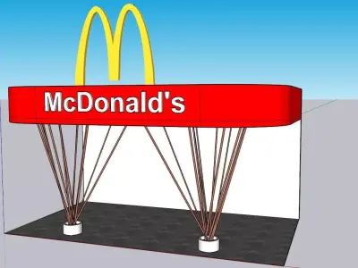 Mc Donalds Drive Thru Board 3D model