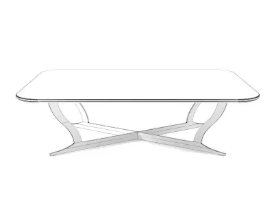 Richard Coffee Table Marble 90 and 120x80 3D model