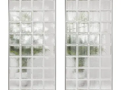 Glass block partition 4 3D model