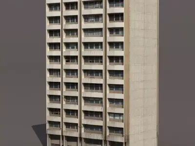 Residential Building 10 Low-poly 3D model