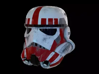 Shocktrooper Helmet Low poly Low-poly 3D model