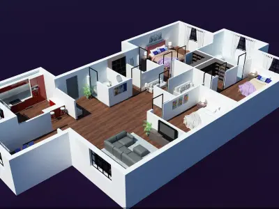 Modular Interior 3D model