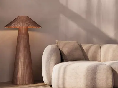 Living room interior scene 3D model 4
