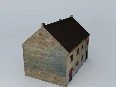 European Style Small Building Low-poly 3D model