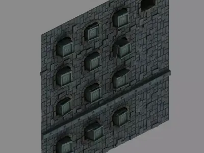 Game Underground - palace - walls 03 3D model