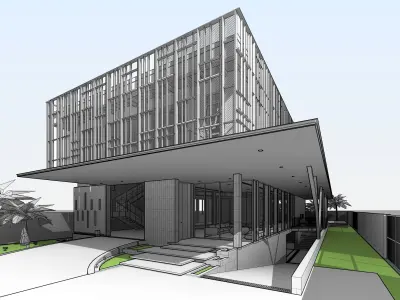 911 Villa Revit Model 3D model