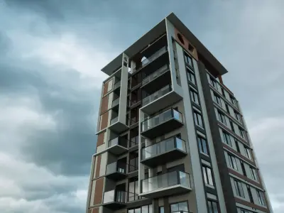 Residential apartment building 3D model