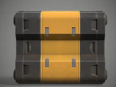 sci fi crate PBR Low-poly 3D model