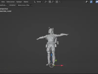 Boba Fett  Low-poly 3D model