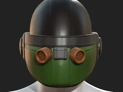 Helmet scifi fantasy futuristic technology  Low-poly 3D model purchase