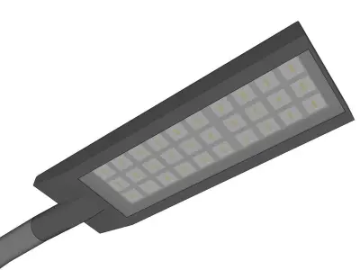 Group of 2 Light Poles - Lamp Posts 01 3D model